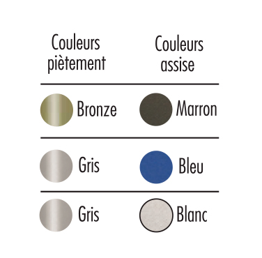 coloris de la chaise pliante prato - Cofradis Collectivités